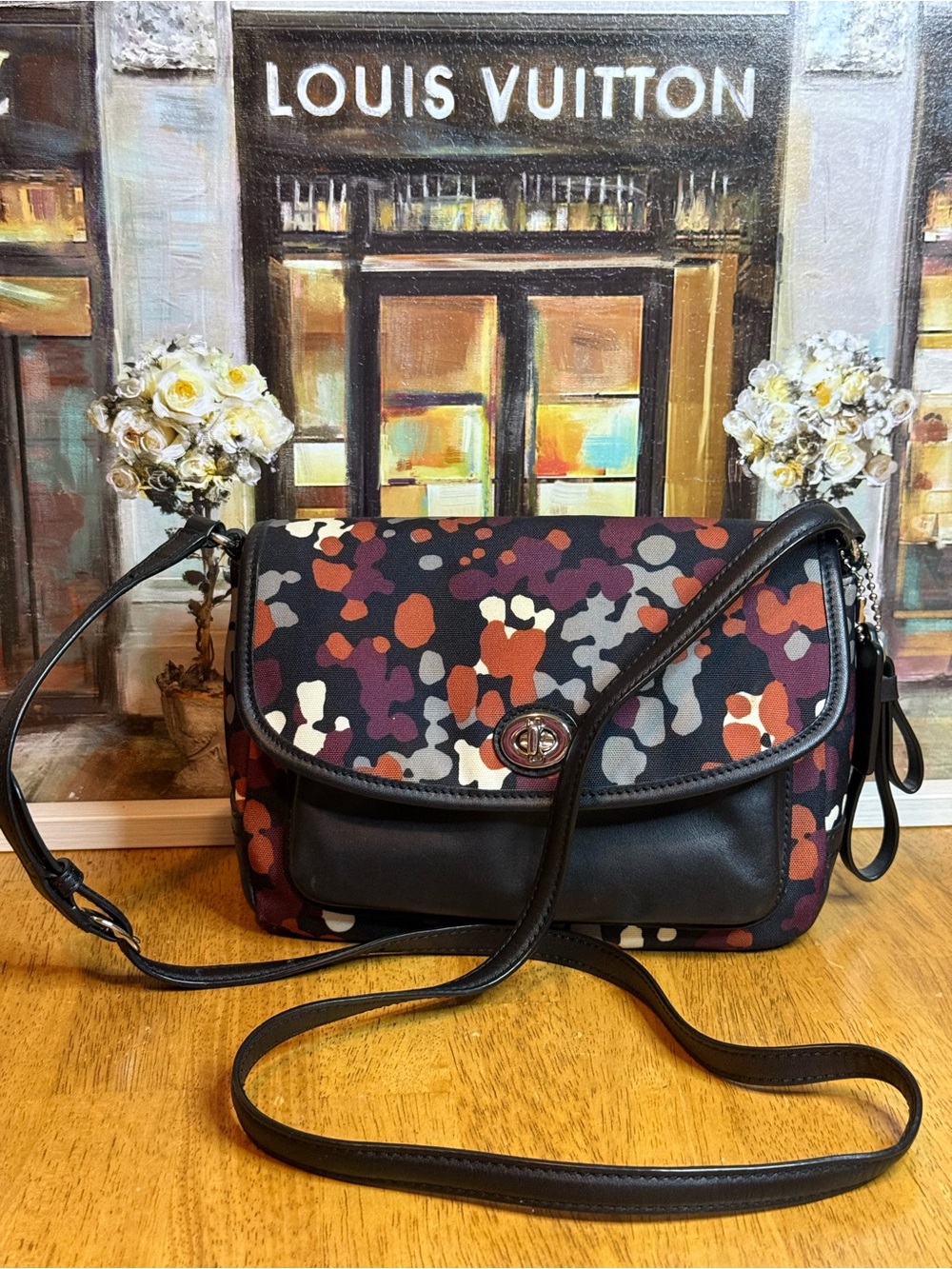 Coach Multicolor Floral Canvas Shoulder/Crossbody Bag